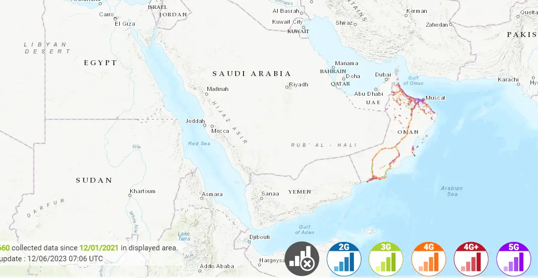 Ooredoo coverage map